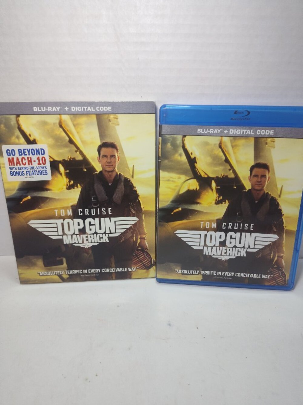 Top Gun Maverick Blu-ray + Digital Code Slipcover 2022 Tom Cruise VGUC